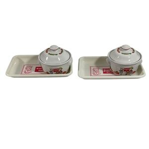 Vintage Campbell’s Kids Soup Crocks & Trays Set of 2 Westwood 1993 1996